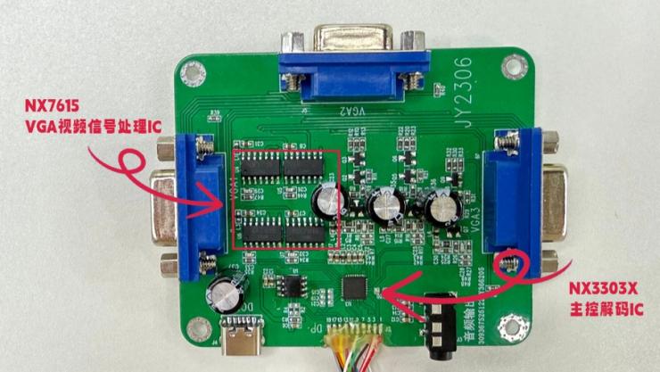 ����оƬʵ�ָ�������������ͻ�ƣ�DPת��·VGA����ͬ���������